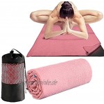 KUENG Yogahandtuch Mikrofaser Handtuch Haare Magic Towel Towell Plus Sporthandtuch Yoga Handtuch rutschfest FitnesshandtüCher pink,-