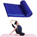 Lumanby Yoga-Handtuch Yogamatte rutschfest Yoga Kissen PVC Pflaume Pilates Decken Fitness gerade Linie Punkt Yoga Handtuch 183 x 63 cm
