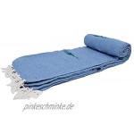 Open Road Goods Heavyweight Yoga-Decke Himmelblau Blassblaugrün Handgefertigte mexikanische Decke