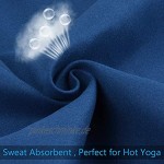 SUNLAND Mikrofaser-Yoga-Handtuch schweißabsorbierend weich rutschfest Hot Yoga Handtuch + Handtuch 2-in-1-Set mit Tragetasche ideal für Pilates Hot Yoga Bikrams 61 x 183 cm Marineblau