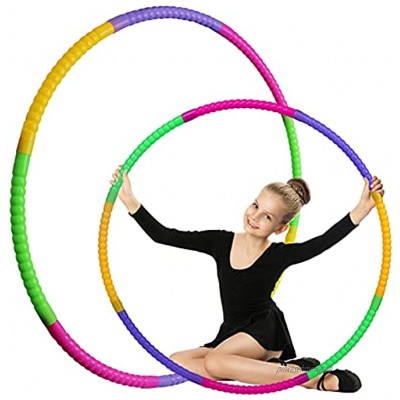 8 Abschnitte Hoola-Reifen für Kinder,Fitnessreifen Hula-Hoop-Reifen für Kinder,Abnehmbarer Hula Hoop Fitness Gymnastik Kreis Reifen für Fitness Yoga