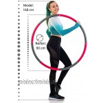 Armadillion® Speed Hula Hoop Reifen für Erwachsene [Stabil Kein Wabbeln] 0,9 kg; Fitnessreifen Zum Abnehmen Gymnastikreifen Zerlegbar mit Praktischem Beutel Berry