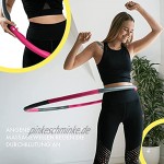 GreenWise™ Hula Hoop Sport Reifen 1,0 kg für Erwachsene & Kinder zur Gewichtsabnahme Massage Fitness | 95cm | welliges Design | 8-teilig und zerlegbar | inkl. Tasche