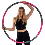 GreenWise™ Hula Hoop Sport Reifen 1,0 kg für Erwachsene & Kinder zur Gewichtsabnahme Massage Fitness | 95cm | welliges Design | 8-teilig und zerlegbar | inkl. Tasche