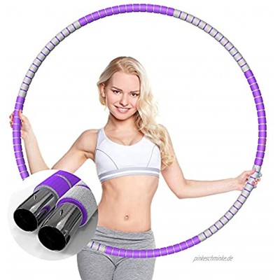 Hula Hoop Hula Hoop Reifen Erwachsene Zur Gewichtsreduktion und Massage Verwendet Werden KöNnen,8 Segmente Abnehmbarer Hoola Hoop Geeignet Für Fitness Purple