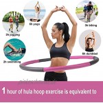 Hula Hoop zur Gewichtsreduktion Sport Fitness Reifen mit Schaumstoff Beschwerter Hoola Hoop Reifen für Erwachsene Fitnessreifen Einstellbar Breit 48–88 cm zum Abnehmen – Effizientes Bauch-Workout