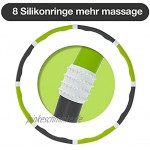 Joyshare Hula Reifen für Erwachsene Kinder mit 8 Massage Silikonring,6-8 Segmente Abnehmbarer Fitnessreifen Hula Kreis,mehr Massage Gewichtverlust 1,2 kg Hoop Reifen