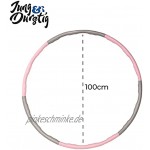 Jung & Durstig | Original Fitness Hula Hoop Reifen für Erwachsene mit Gewicht Hola Hup 1,35 kg 100 cm Fitnessreifen | Gewichtsreduktion und Massage
