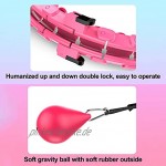 LINTONG Smart Hula-Hoop Reifen Erwachsene 24 Pink Hula Hoop Einstellbare GrößE Einfache Bedienung SportgeräTe AnfäNger Gewichtsverlust Artefakt