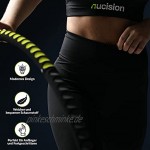 NUCISION Hula Hoop Reifen | Fitness Reifen für Erwachsene | Hochwertiger Hula Hoop aus stabilem Edelstahlkern | 1,2 kg | inklusive gratis E-Book