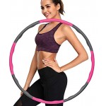 ulocool Hula Reifen Hoop Fitness zur Gewichtsreduktion und Massage 6-8 Segmente Abnehmbarer Hoola Hoop für Erwachsene & Kinder