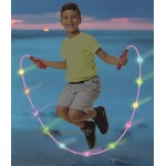 alldoro 63021 Springseil Hüpfseil mit 11 LEDs Kinderspringseil mit Licht Sportspielzeug für Garten Fitness Bewegung und Outdoor für Kinder ab 6 Jahre & Erwachsene grün