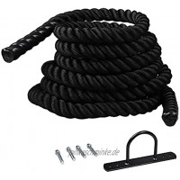 Battle Rope Undulation Workout-Seil für Fitness und Muskelaufbau. Combat Trainingsseil 38mm Durchmesser und 9m Länge. Crossfit-Seil mit Aufbewahrungstasche inklusive.