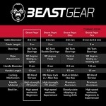 Beast Gear Springseil für Erwachsene Fitness-Speed-Rope für Ausdauer Abnehmen Indoor- Outdoor-Sprungseil zum Boxen Sport MMA Crossfit