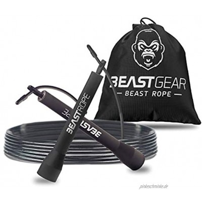 Beast Gear Springseil für Erwachsene Fitness-Speed-Rope für Ausdauer Abnehmen Indoor- Outdoor-Sprungseil zum Boxen Sport MMA Crossfit