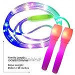 Phayee LED leuchtendes Springseil Fitness Springseil für Kinder Männer und Frauen Erwachsene,für das leichte Training Ausdauertraining,Zufällige Farbe