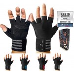 BLACKROX Trainingshandschuhe Vergleichssieger Fitness Handschuhe mit Handgelenkstütze Herren u. Damen Handschuhe für Kraftsport Gym Gloves Fitnesshandschuhe Bodybuilding
