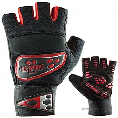C.P. Sports Profi-Grip-Bandagen-Handschuh Fitness-Handschuh rot