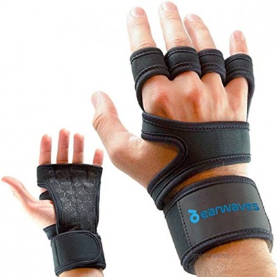 Earwaves ® Versatile Gloves Handschuhe für Damen & Herren mit integrierter Handgelenk Bandage. Trainingshandschuhe Hand Grips für Calisthenics Fitness Gewichtheben Gymnastik Kettlebells Gym.
