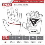 RDX Fitness Handschuhe Trainingshandschuhe Handgelenkschutz Gewichtheben krafttraining Bodybuilding Sporthandschuhe Rindsleder workout Gym Gloves- Gr. M Blau