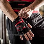Harbinger Flexfit Gewichtheberhandschuhe ohne Handgelenk mit Flexibler gepolsterter Lederhandfläche 1 Paar