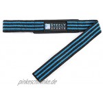Steely-Sports Zughilfen Power Lifting Straps – Farbe: schwarz blau – gepolsterte Zughilfe Bodybuilding