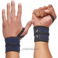 WARM BODY COLD MIND Premium Cotton Wrist Wraps Baumwolle-Handgelenkbandagen für Olympisches Gewichtheben Powerlifting Bodybuilding Kraft-Crosstraining und Yoga-Unterstützung