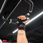 Zughilfen Lifting Straps Wrist Wraps mit Handgelenk Bandagen Paar für Herren Damen Krafttraining Bodybuilding Gewichtheben