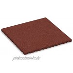 Allstores24 Fallschutzmatten Set 1m² Tina Stärke 25mm Granulatmatte Fallschutzmatte Bodenmatte Sportmatte Farbe: Rot