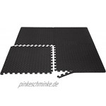 Basics Schutzmatten Puzzle Set Unterlegmatte 6 Puzzlematten je 61x61cm gesamt 2.2m² schwarz