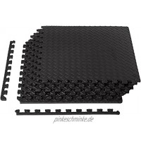 Basics Schutzmatten Puzzle Set  Unterlegmatte 6 Puzzlematten je 61x61cm  gesamt 2.2m² schwarz