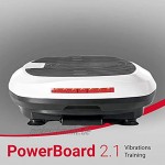 Casada PowerBoard 2.1 in weiß-schwarz Fitnessgerät und Vibrationsplattform für Fitnessübungen Muskelentspannung und Anregung von Stoffwechsel Fettverbrennung & Durchblutung