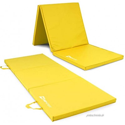 Hop-Sport Turnmatte klappbar Bodenmatte für Zuhause Fitnessmatte Gymnastikmatte Flatmatte in Zwei Stärken 4cm 5cm