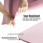 Lixada Gymnastikmatte Yogamatte rutschfest SGS-Zertifiziertes TPE Material Strukturierte rutschfeste Oberfläche und Optimale Dämpfung mit Tragegurt72x24