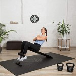 Relaxdays Schutzmatte Boden 60 x 60 cm Sportmatte Set für Fitnessgeräte Unterlegmatte Lärm- u. Trittschutz schwarz