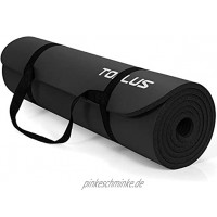 TOPLUS Verdickte Gymnastikmatte Phthalatfreie Yogamatte rutschfest und gelenkschonend Sportmatte für Yoga Pilates Sport mit praktischem Trageband Pilatesmatte 183 * 61 * 1 cm