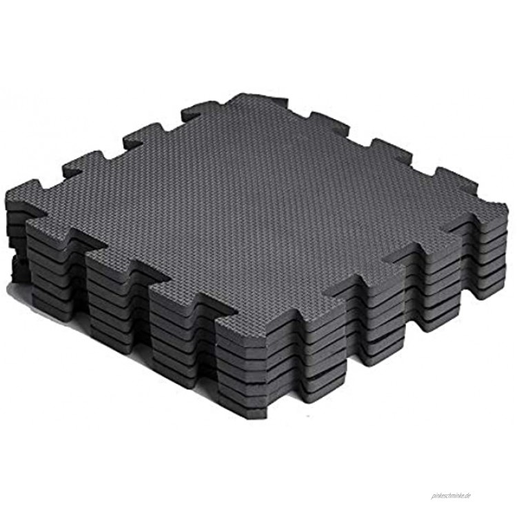 arteesol Schutzmatten Set 18 Puzzlematten je 30x30x1cm,Premium Bodenschutzmatten Unterlegmatten Fitnessmatten EVA Sportmatte Turnmatte Rutschfest Wasserdichte Ineinandergreifende