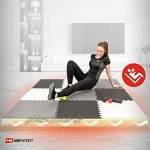 Hop-Sport Puzzlematte 9er Set Unterlegmatte für Fitnessgeräte als Rutschfester Bodenschutz Größe 60 x 60 x 1 cm