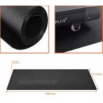 RELAX4LIFE Unterlegmatte Bodenschutzmatte für Fitnessgeräte & Laufband & Heimtrainer rutschfeste Multifunktionsmatte für Outdoor & Indoor Fitnessmatte mit bestimmter Schalldämmung aus PVC schwarz