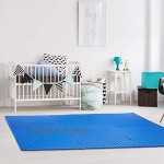 Relaxdays Bodenmatte 8 Schmutzmatten für Fitness & Fitnessgeräte mit Randstücken EVA Fläche 3 m² BxT 60x60 cm blau