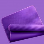 Yoga-Matte rutschfest Fitnessgeräte-Matte Fitness-Matte für das Fitnessstudio Heimtraining Oberflächengeräusche rutschfeste Reduzierung Einfach zu reinigen Color : Purple Size : 185*80*0.6cm