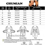 Chumian Damen Latex-Korsett Schlankheitsgürtel mit Reißverschluss Schwarz L