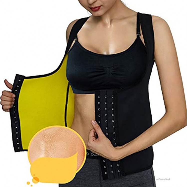 IFLOVE Frauen Saunatank Abnehmen Shirt Fitness Body Shaper Gewichtsverlust Cami Taille Cincher Weste Verstellbare Träger
