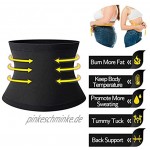 QIEZI Sauna Sweat Waist ergonomischer komfortabler Fitnessgurt Body Shaper Slimming Trainer Korsett-Trimmergürtel für Frauen Compression Workout Fitness