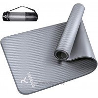 arteesol Yogamatte Non-Slip NBR Material Gymnastikmatte 185cm * 80cm * 1 1,5cm Fitnessmatte für Yoga Pilates Fitness Workout & Gymnastik Trainingsmatte Light Gray 185x80x1,5cm