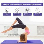 BIFY Yogamatte rutschfeste 183 x 61 x 0,6cm Gymnastikmatte Premium Umweltfreundliche Trainings-Fitnessmatte für Pilates Fitness mit Schultergurt