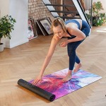 CASAFIT Fitnessmatte Yogamatte aus umweltfreundlichem Naturkautschuk und rutschfest mit Design und Tragegurt Gymnastikmatte 183cm x 68cm x 4mm