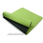 Fit for Fun Yogamatte rutschfeste Gymnastikmatte inkl. passendem Tragegriff ökologische Herstellung ohne PVC & Chloride 4 mm Dicke 61 x 183 cm