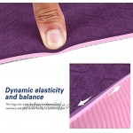 Lixada Yogamatte Gymnastikmatte SGS Zertifiziertes TPE Pilates Übungsmaterial Strukturierte rutschfeste Oberfläche und Optimale Dämpfung mit Körperausrichtungslinien Tragegurt 183 * 61 * 0.6