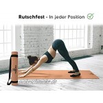 PandaTom Yogamatte Kork und Naturkautschuk – Rutschfest und Kompakt | Schadstofffreie und Nachhaltige Matte für Sport Fitness Pilates Gymnastik inkl. Tragegurt